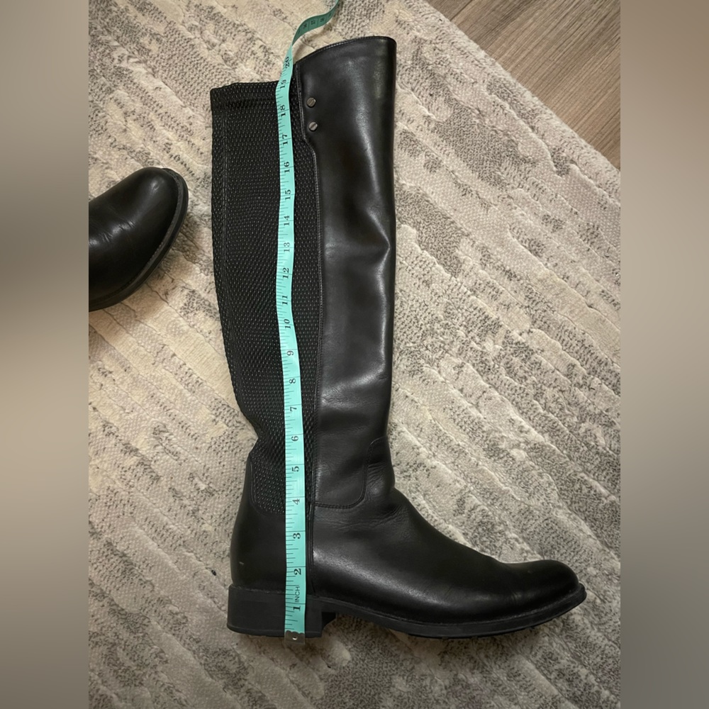 Artica Black Leather Knee High Boots